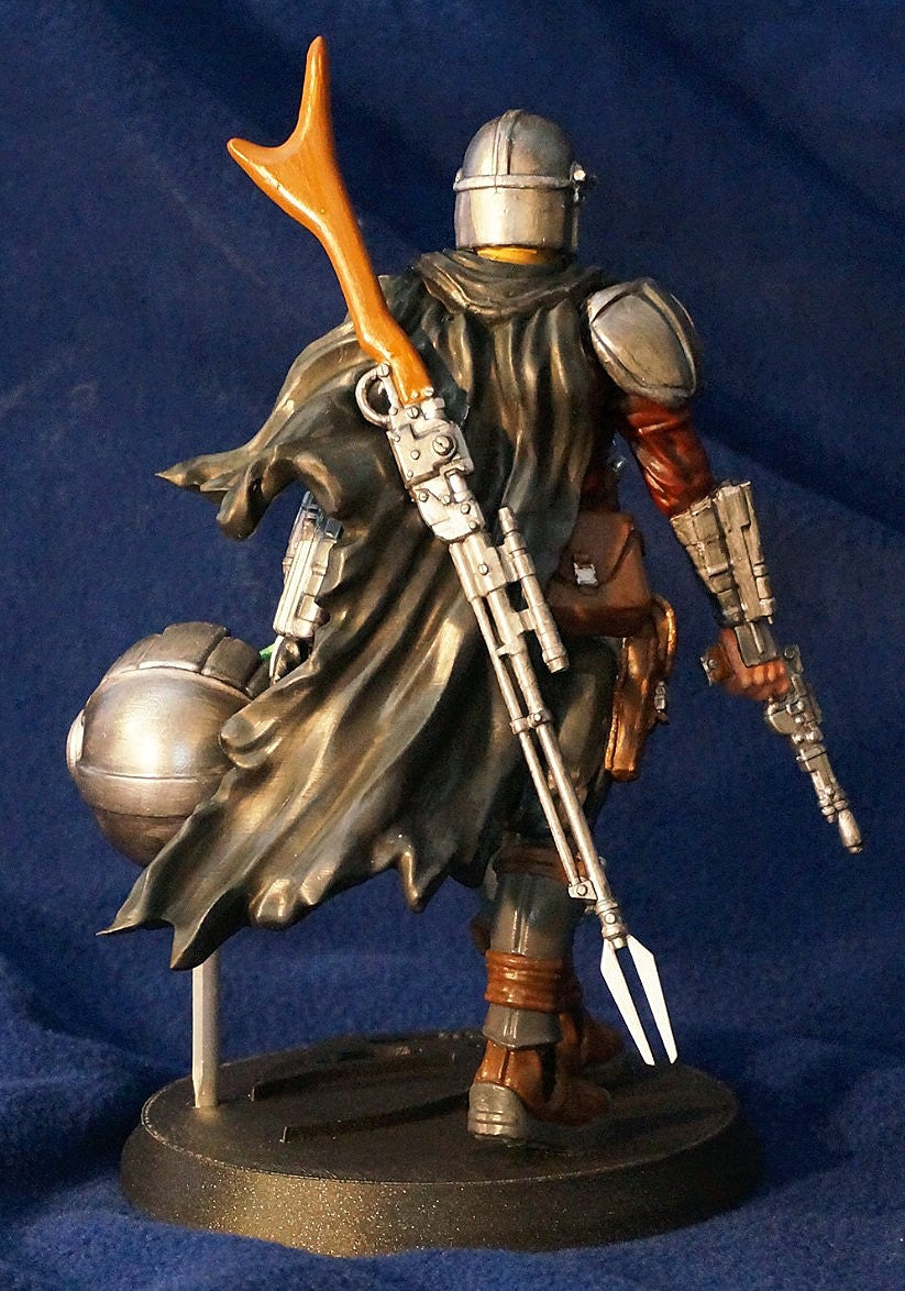 Mandalorian und Baby Yoda Star Wars Handbemalte Figur 26 cm (Riesengröße)