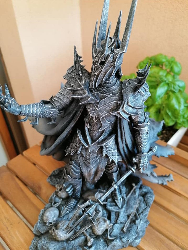 Dark Lord Sauron Handbemalte Figur 20 cm Der Herr der Ringe LotR (Riesenversion)