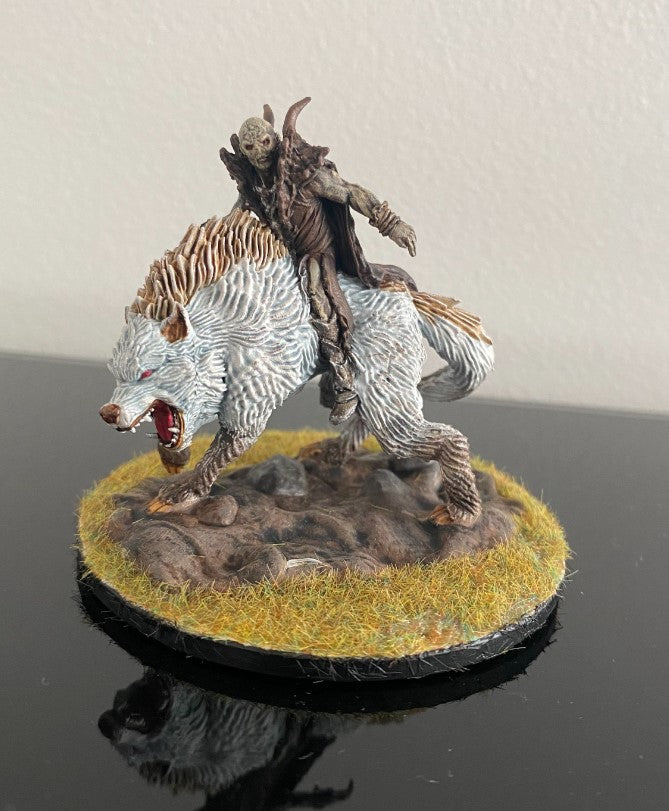Der Herr der Ringe Lotr Figur: Ork auf Warg, bemalt, 15 cm