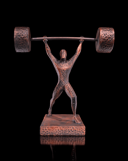 Athletischer Olympia-Gewichtheber, Dekofigur, 20 cm, GROSSES MODELL