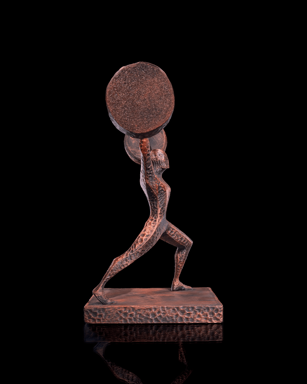 Athletischer Olympia-Gewichtheber, Dekofigur, 20 cm, GROSSES MODELL