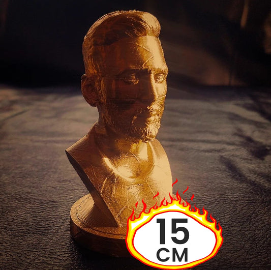 Messi Gold Varak Büst 15 Cm
