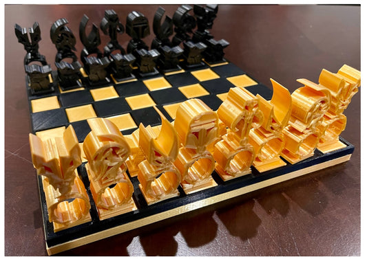 Mandalorian Star Wars Chess Set Special Series with Bag