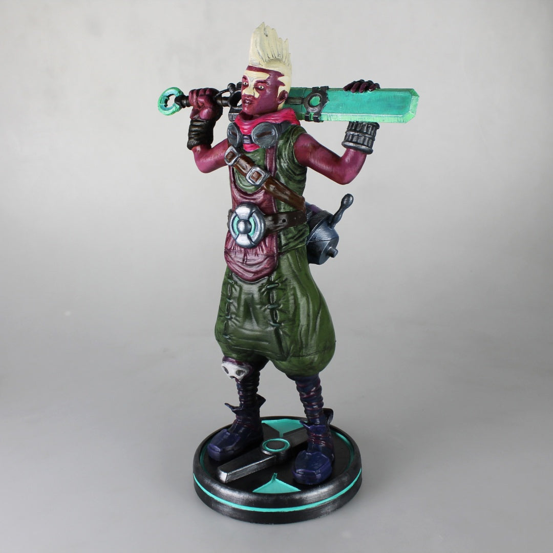 LOL Ekko Bemalte Figur League of Legends Zeitbrecher Junge Figur Groß 25CM