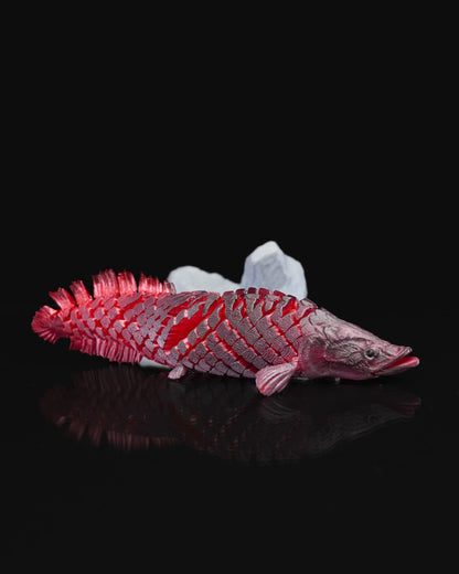 Arapaima Pirarucu Fisch Dekoration Roter Fisch Bewegliches Spielzeug 20CM