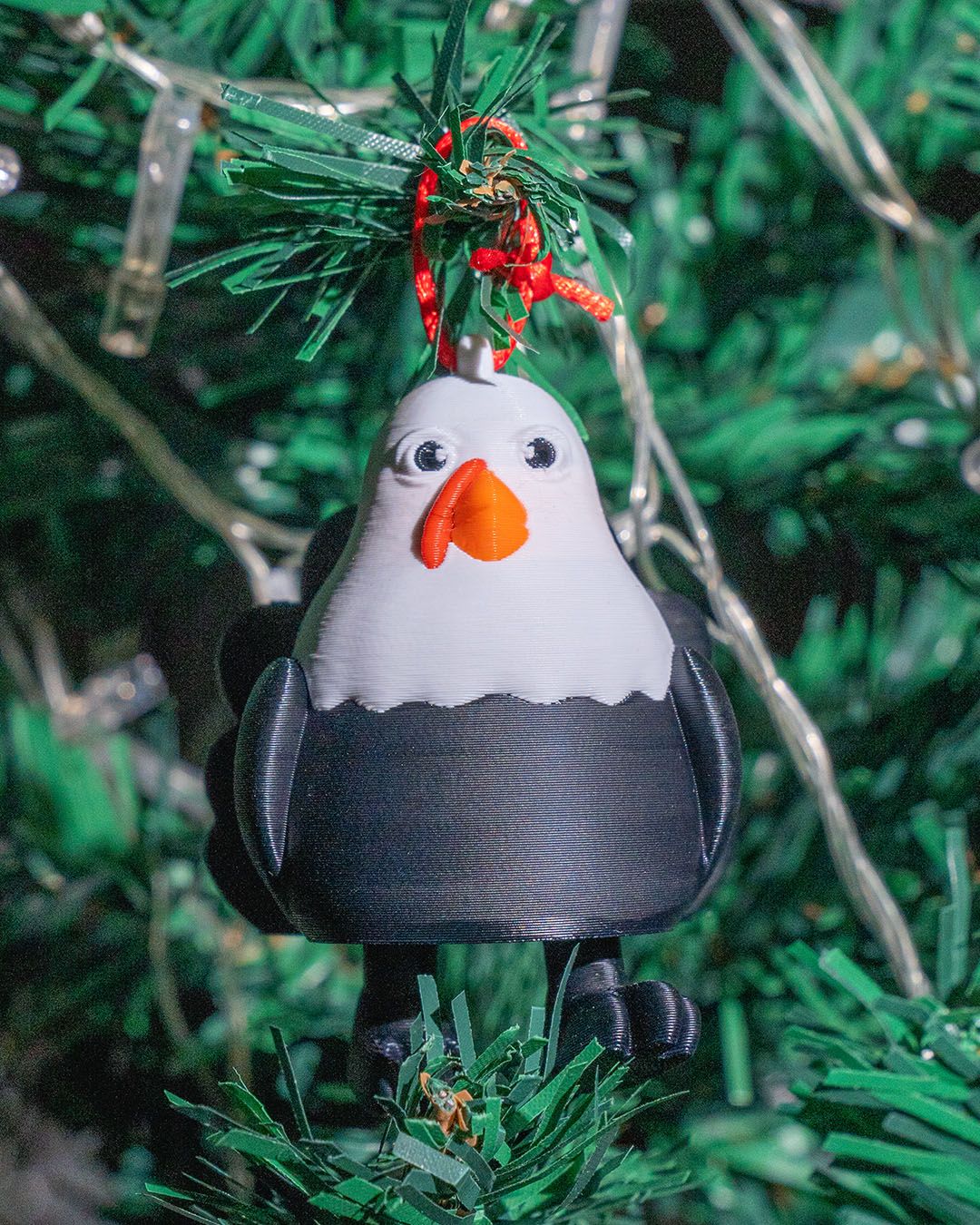 Doppelte Truthahn-Schlüsselanhänger Weihnachtsbaumschmuck Truthahn 5CM