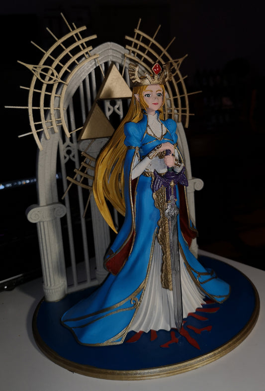 Princess Zelda Boyalı Figür Prenses Zelda Figür Büyük Boy 25CM