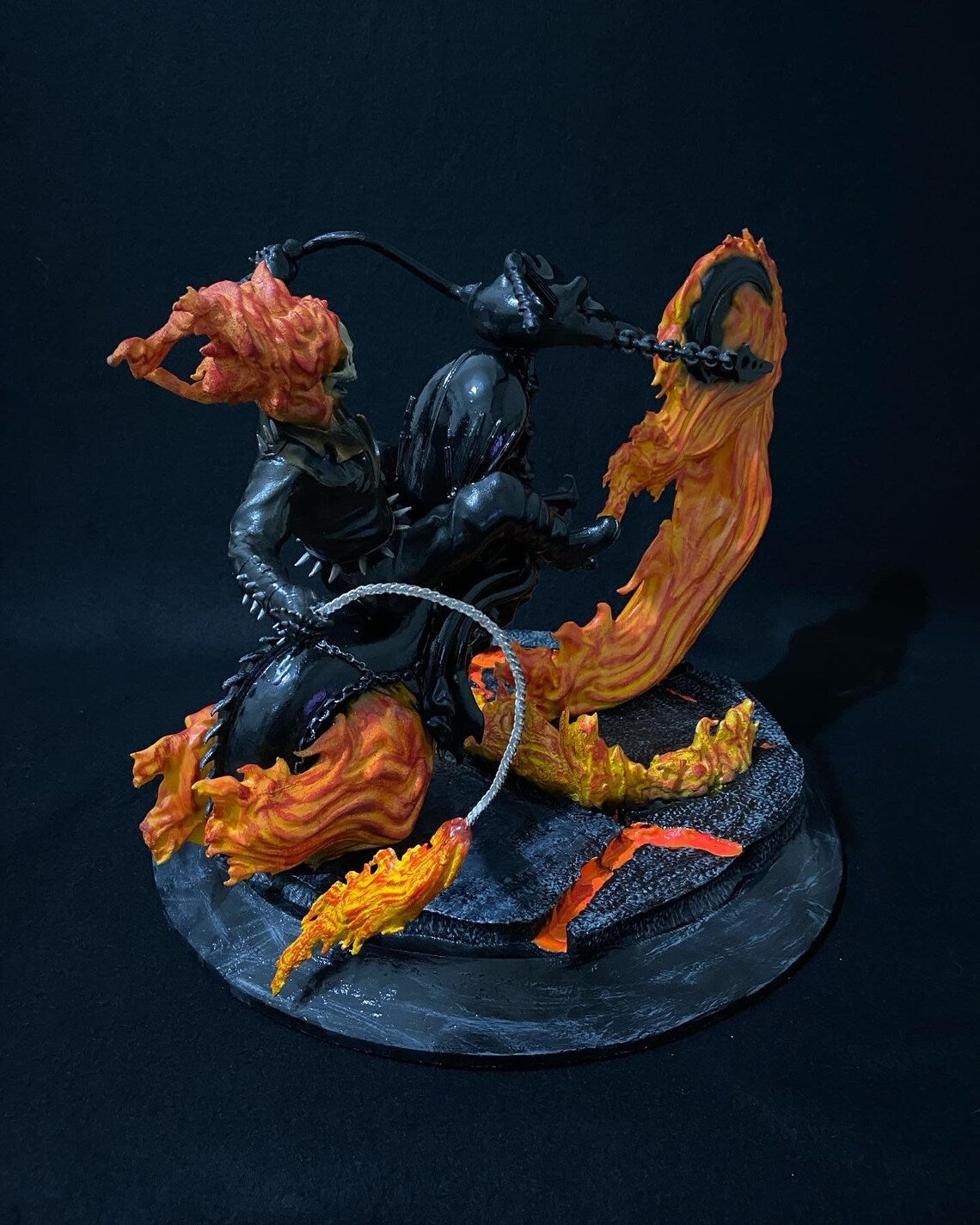 Marvel Ghost Rider Johnny Blaze Figur Geistfahrer 25CM Groß