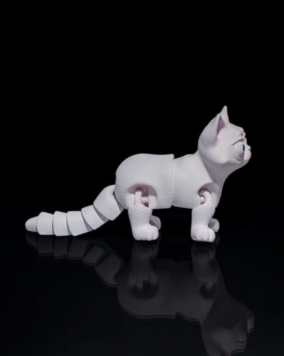 Bewegliche Busya Katze Spielzeug Bemalte Figur 15 cm