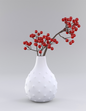 Berry Skandinavischer gepunkteter Vase, groß, 25 cm
