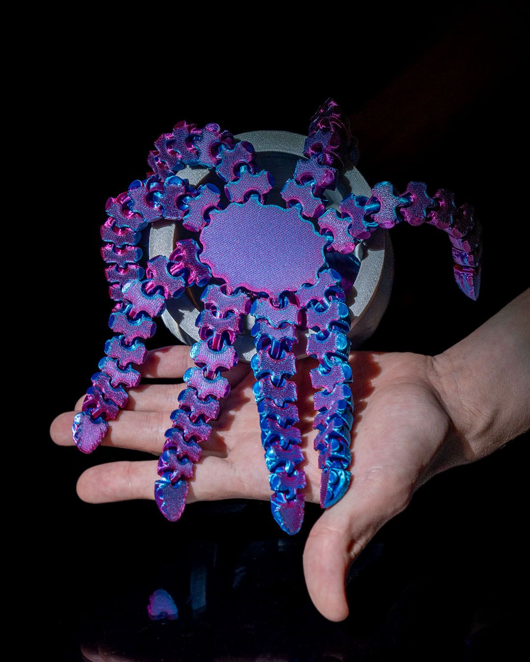 Krake mit Taucherhelm, bewegliches Spielzeug Oktopus, bewegliches Spielzeug