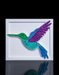 Kolibri mit Federn Gerahmtes Skandinavisches Bild 19CM