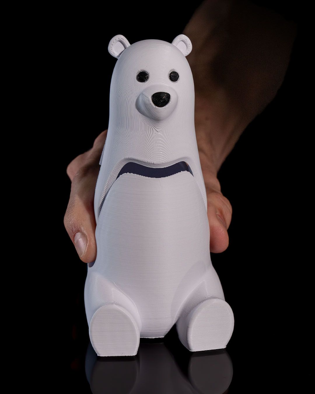Neujahrsdekoration Eisbär Bonboniere Eisbär Pralinenschachtel 15CM