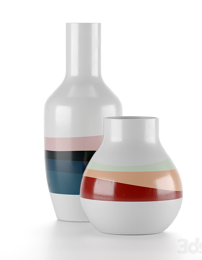 Lanix Moderne Vase Groß 25CM Dekorative Hartplastik Moderne Vase 4er-Set