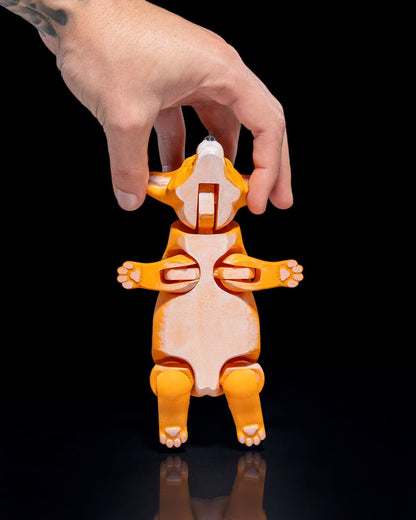 Bewegliche Süße Hund Pembroke Welsh Corgi Bemalte Spielzeugfigur 15 CM