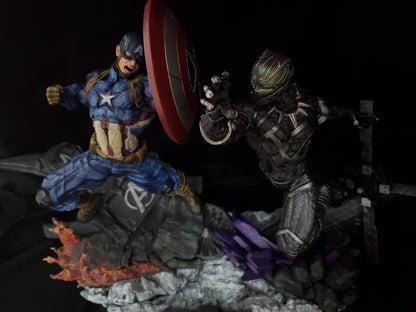 Captain America vs Black Panther Objekt Black Panther vs Captain America Figur Groß