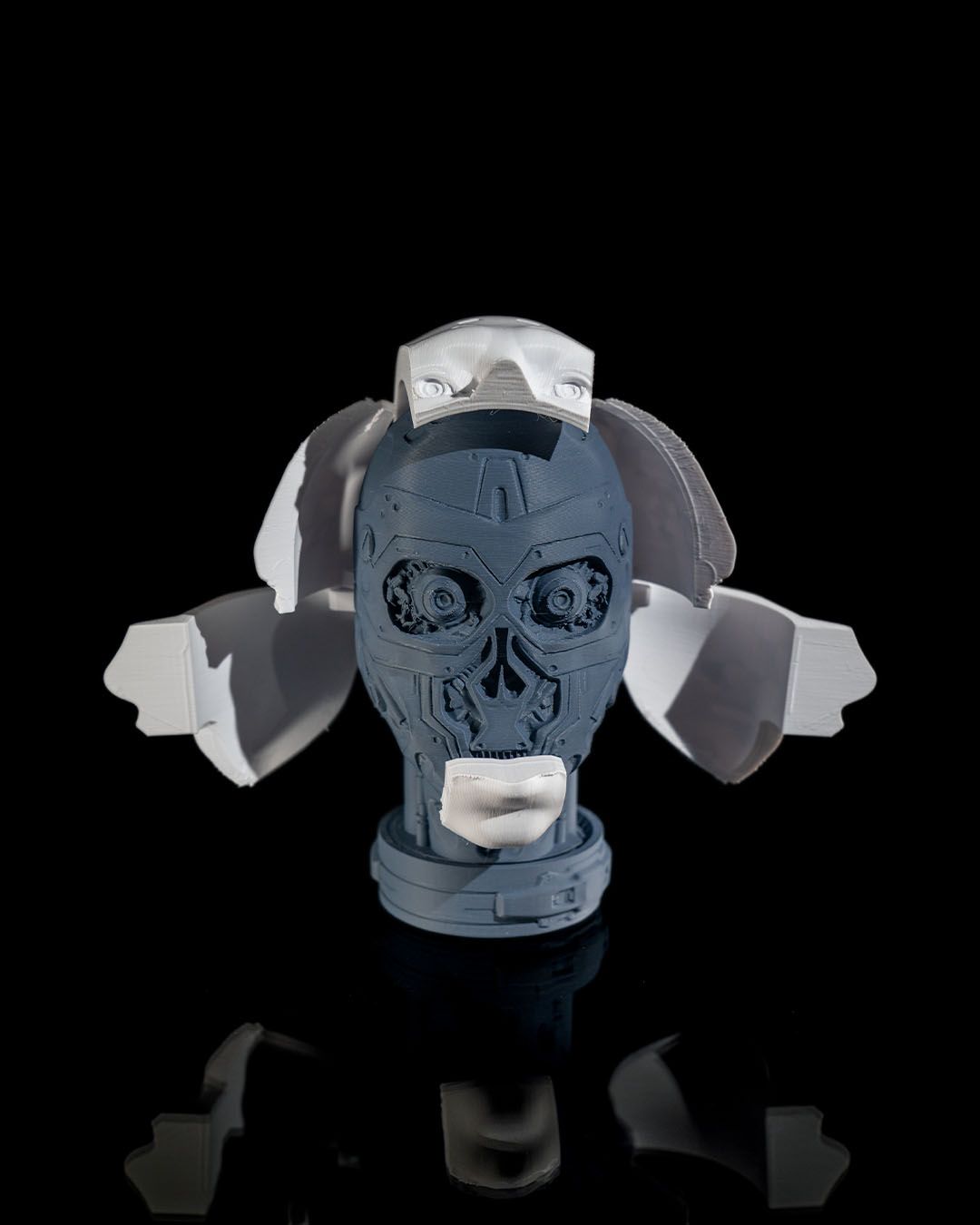 Weltraum-Ära Roboter-Anatomie-Büste, zerlegt, 15cm