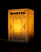 Personalisierbares beleuchtetes Wanted-Schild im Western-Stil mit Namen und Foto
