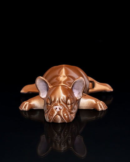 Bewegliche Französische Bulldogge Spielzeug Bemalte Figur 15 CM