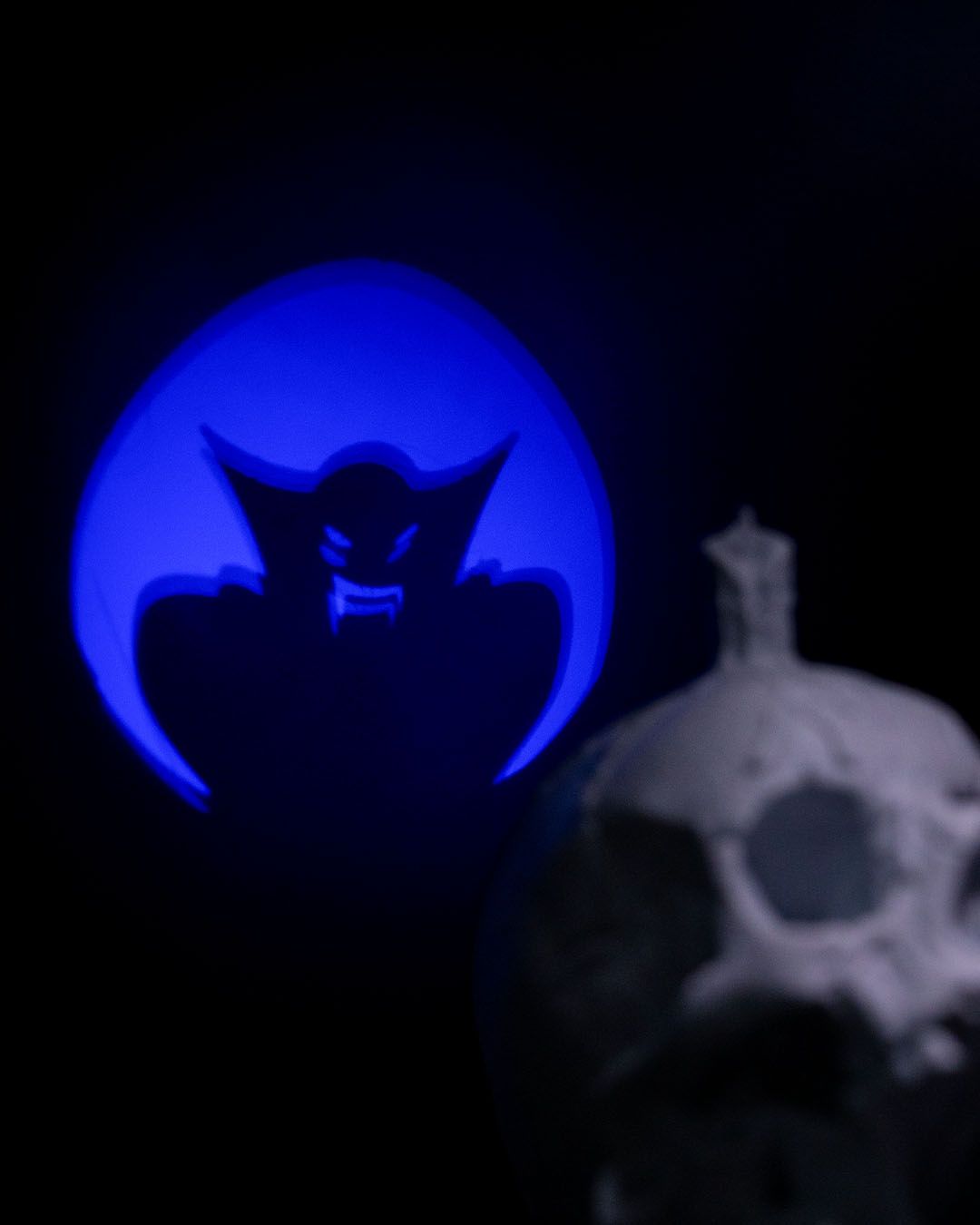 Halloween Totenkopf LED-Licht mit 11 Schatten Halloween Totenkopf LED-Lampe 14CM