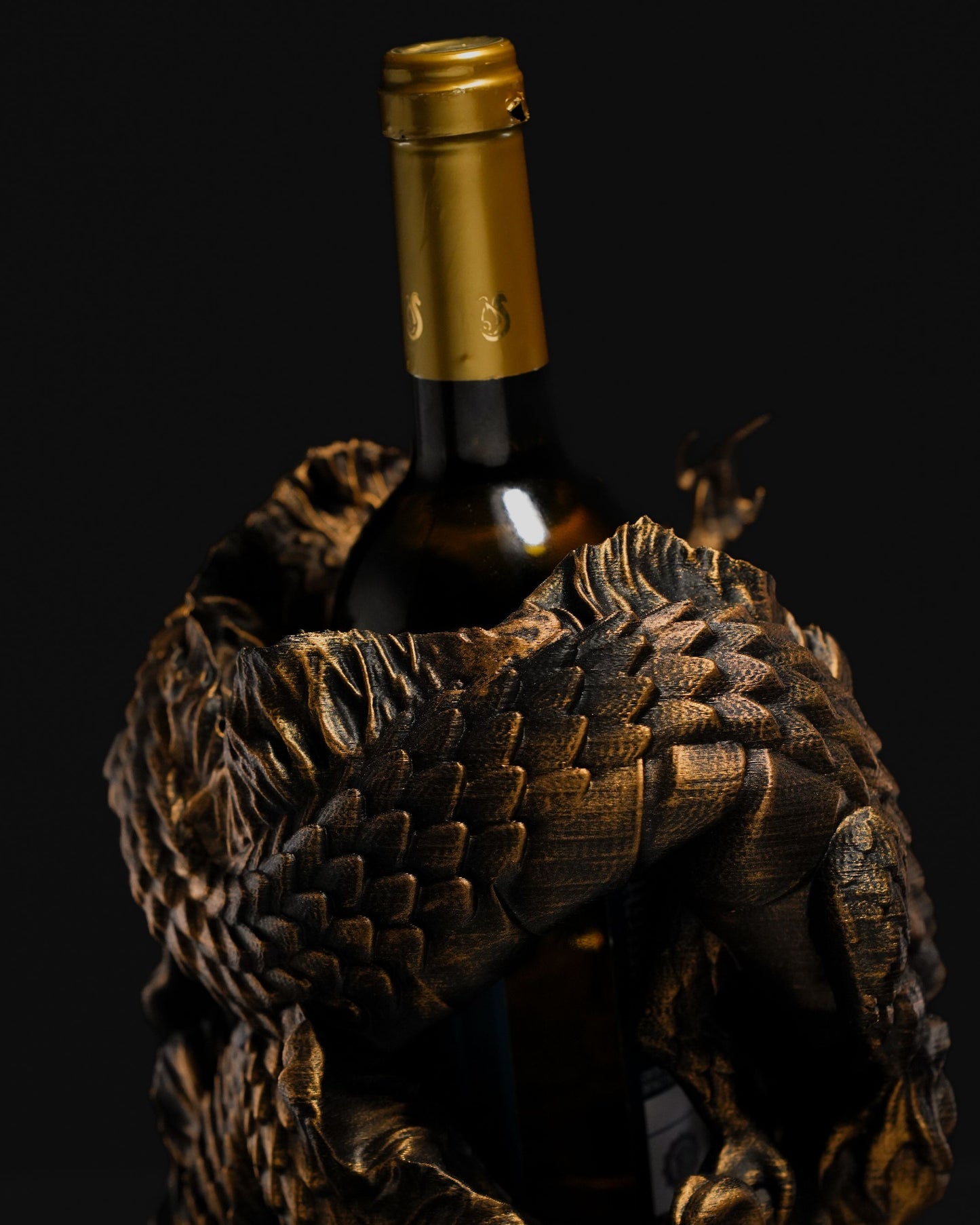Eleganter Drachen-Weinflaschenhalter, Ölspender, Weinregal
