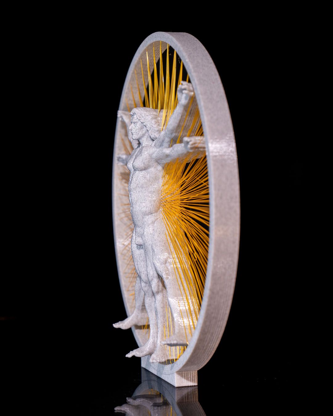 Leonardo Da Vinci Vitruvianischer Mann Dekorationsobjekt 21CM