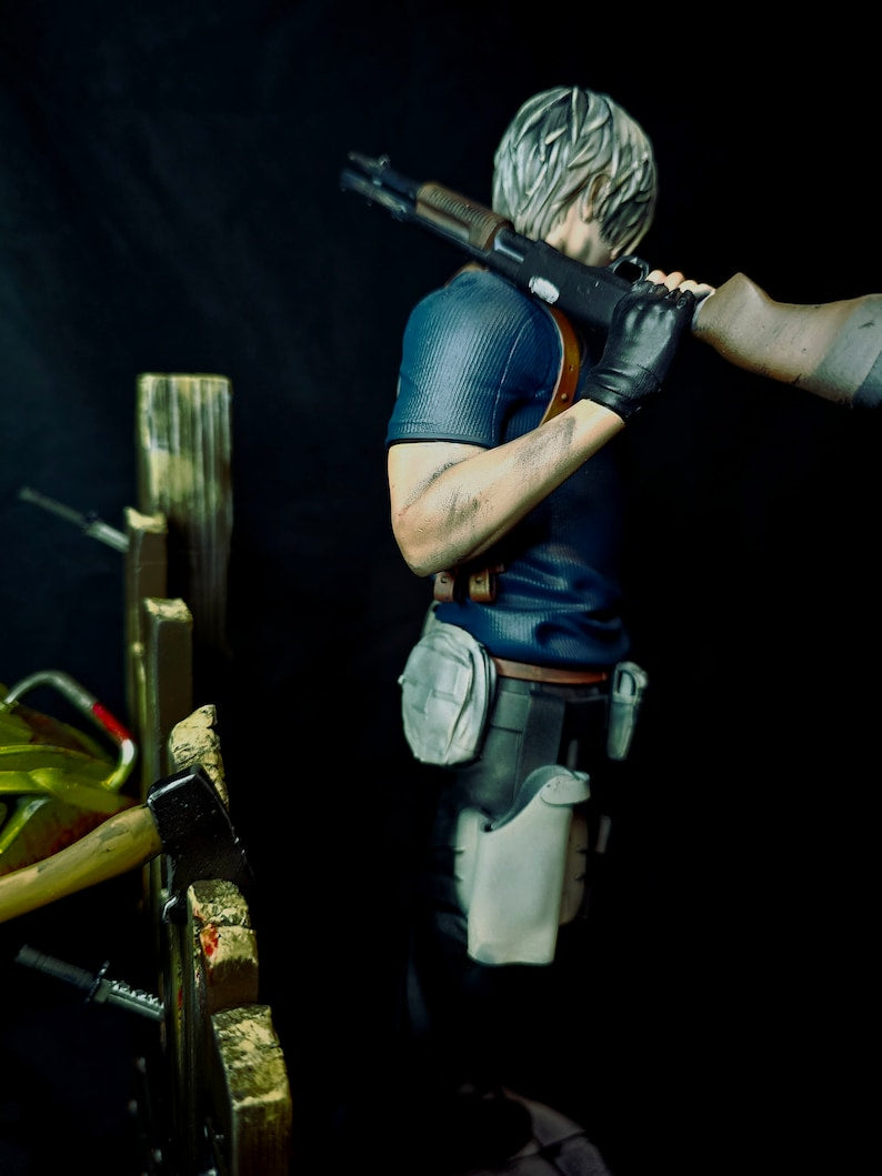 Resident Evil 4 Leon Kennedy Figur Resident Evil 4 Leon Objekt 25CM Groß