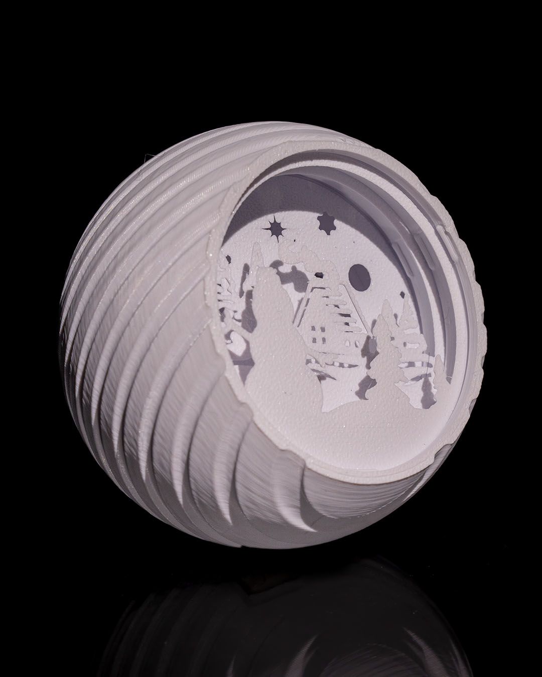Weihnachtsbaumkugel doppelseitig, 8 cm