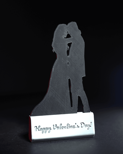 Personalisiertes romantisches Valentinstagsgeschenk Silhouetten-Tischdekorationsfigur