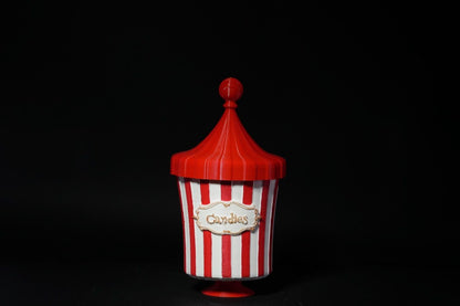 Zirkus Popcorn-Eimer mit Deckel Popcornbox Snack-Eimer