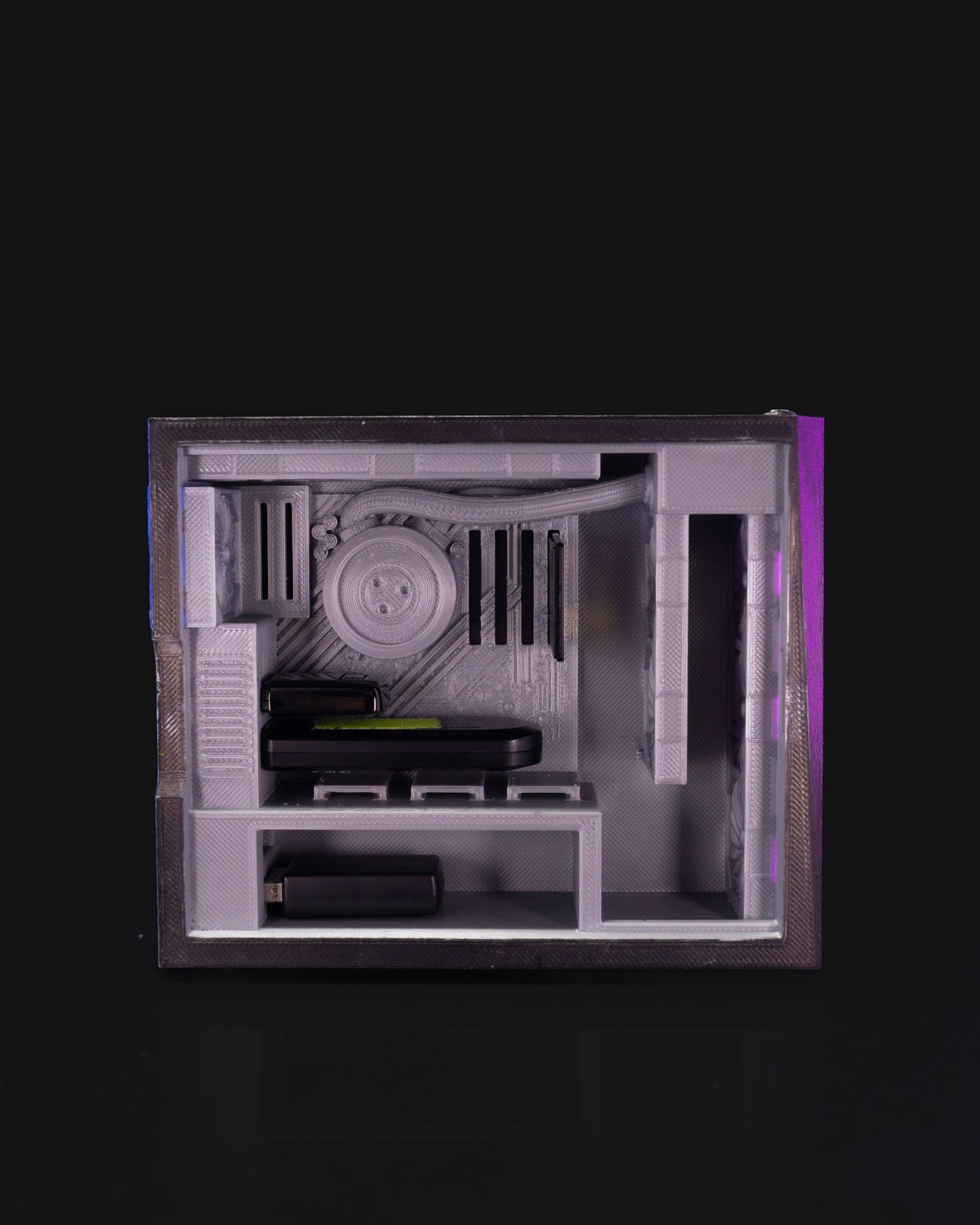 Gaming PC Spieler Computer Gehäuse USB SD Kartenbox Organizer