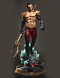 Marvel Comics Atlantier Namor Bemalte Figur Groß 25CM