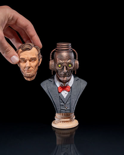 Abraham Lincoln Bemalte Büste 13 CM
