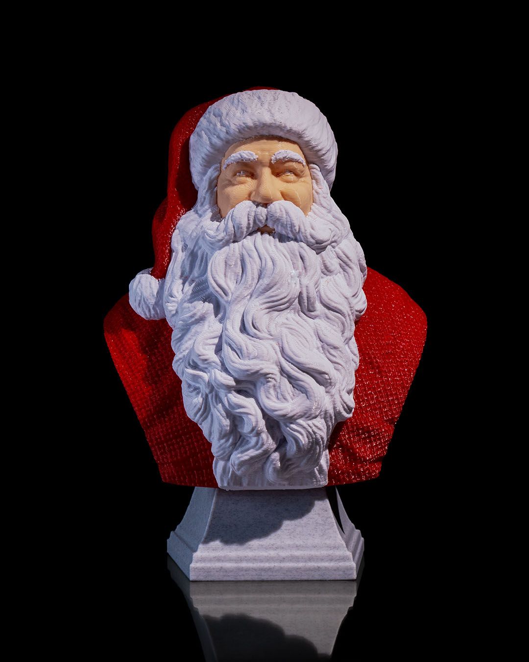 Weihnachtsmann-Büste Klassische Weihnachtsmann-Büste, bemalt, 15 cm