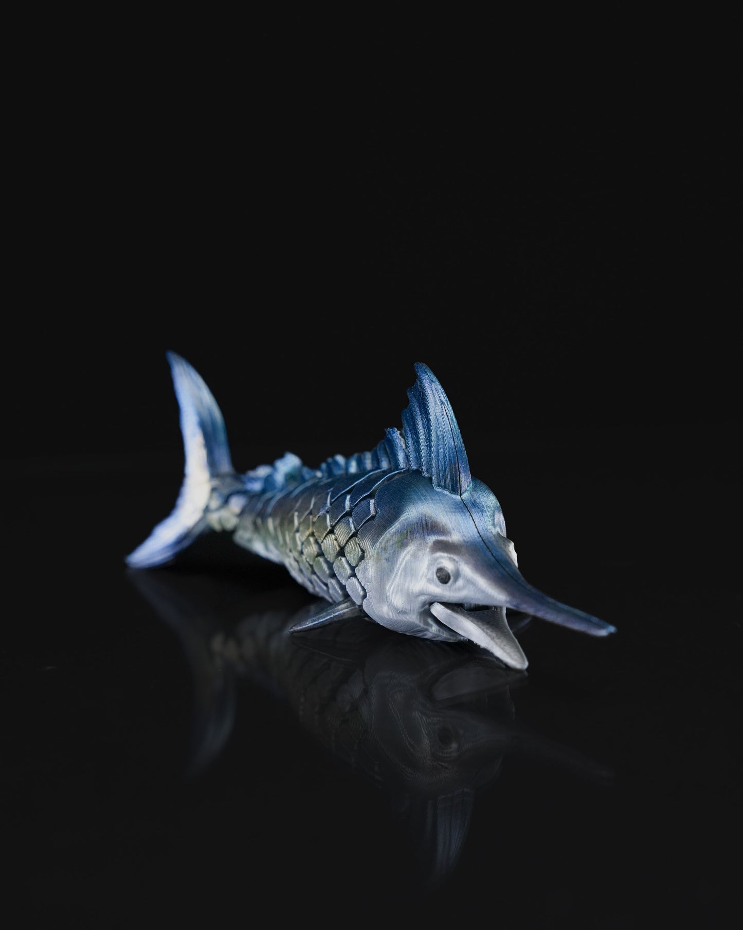 Schwertfisch Bewegliches Spielzeug Schwertfisch mit Ständer Dekoratives Objekt