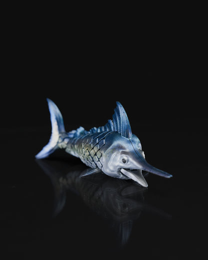 Schwertfisch Bewegliches Spielzeug Schwertfisch mit Ständer Dekoratives Objekt
