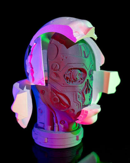 Weltraum-Ära Roboter-Anatomie-Büste, zerlegt, 15cm