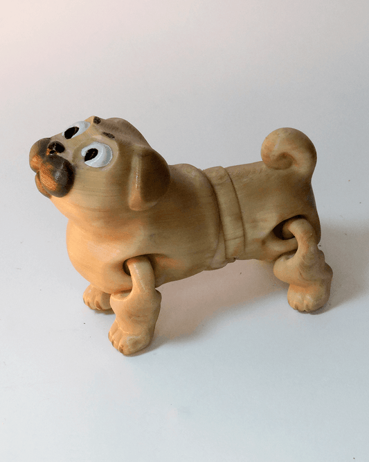 Pug Köpek Oyuncak Hayvanlar Hareketli Oyuncak 3'lü Pug Köpek Oyuncak