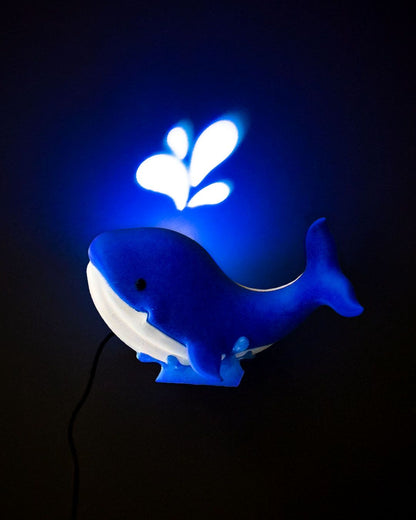 Moby Dick Nachtlicht Kinderzimmer Wal-Wandleuchte Groß 20CM
