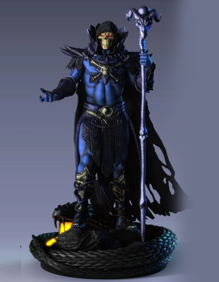Skeletor Bemalte Figur Skeletor Figur Groß 20CM