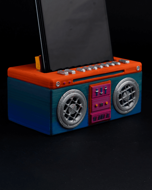90lar Retro Radyo Kutusu Telefon Tutucu Masaüstü Dekoratif Obje