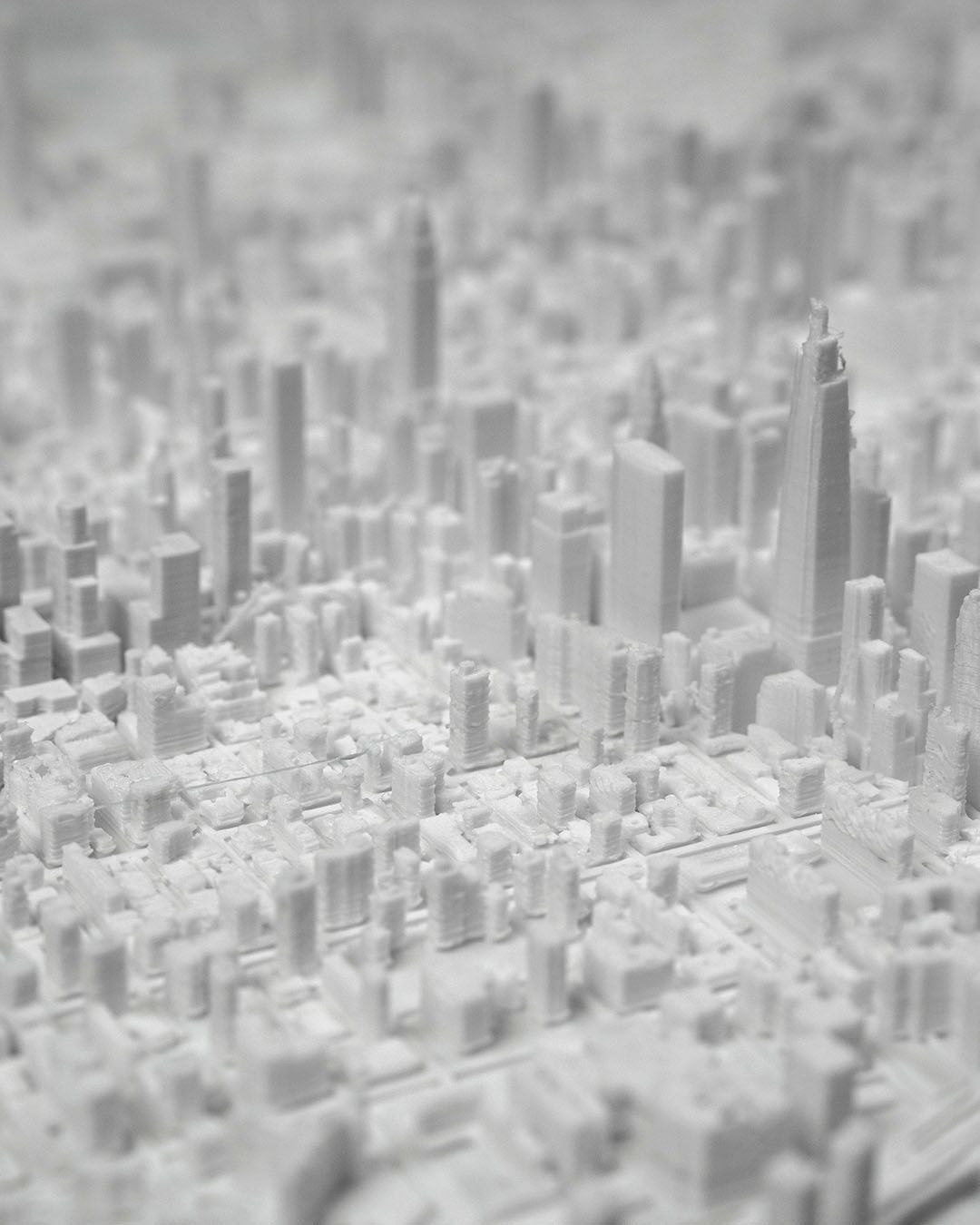 Manhattan 3D Stadt-Skyline Dekorative Minimalistische Wandtafel Manhattan