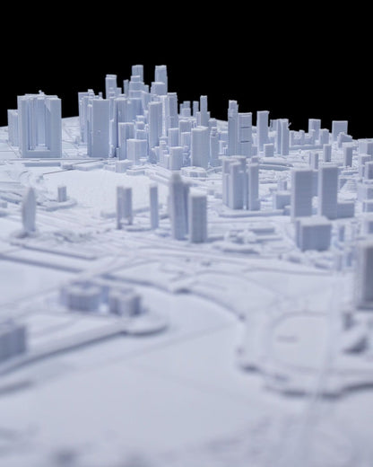 Singapur 3D-Stadtbild Deko Minimalistisches Wandbild Singapur Ta