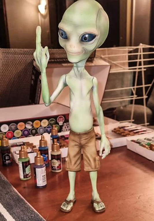 Mittelfinger Alien Figur Paul Alien Figur 18CM Groß