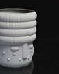 Elegante skandinavische dekorative Vase mit menschlichem Gesicht, 14 cm