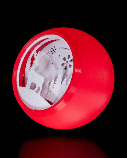 Weihnachtsbaumkugel doppelseitig, 8 cm