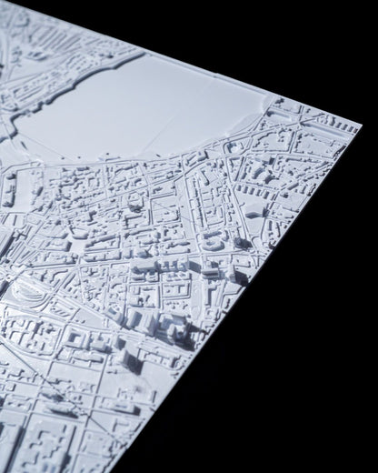 Hamburg 3D Stadtbild Dekorative Minimalistische Wandtafel Hamburg Tafel