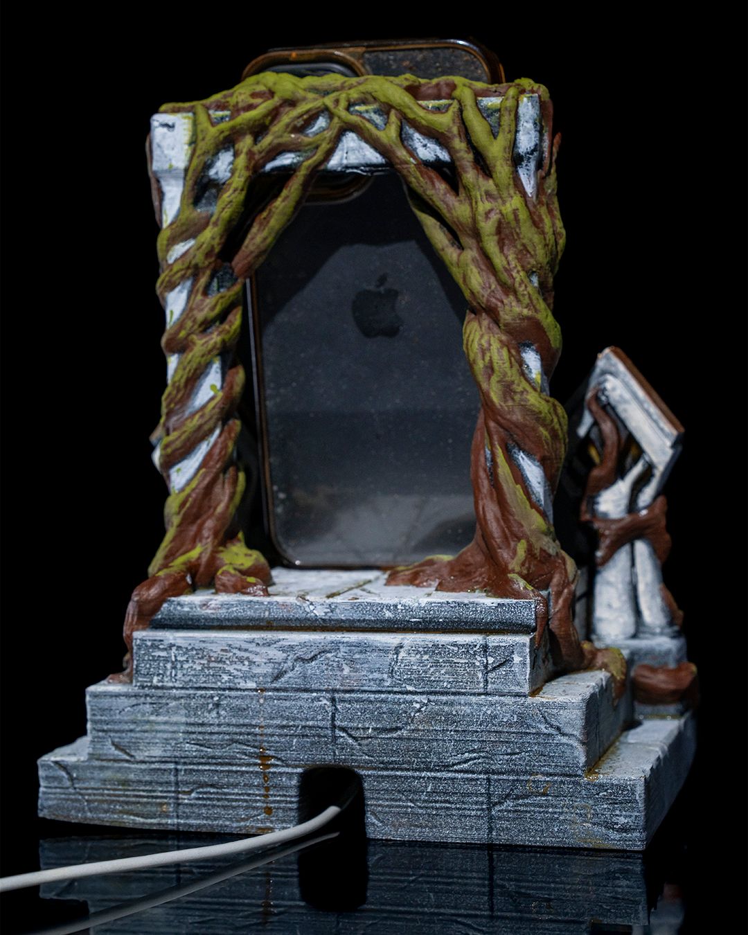 Antik-Tor-Tischtelefonständer Groß 20CM
