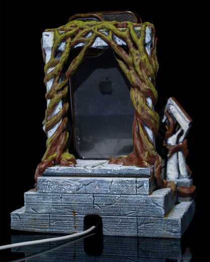 Antik-Tor-Tischtelefonständer Groß 20CM