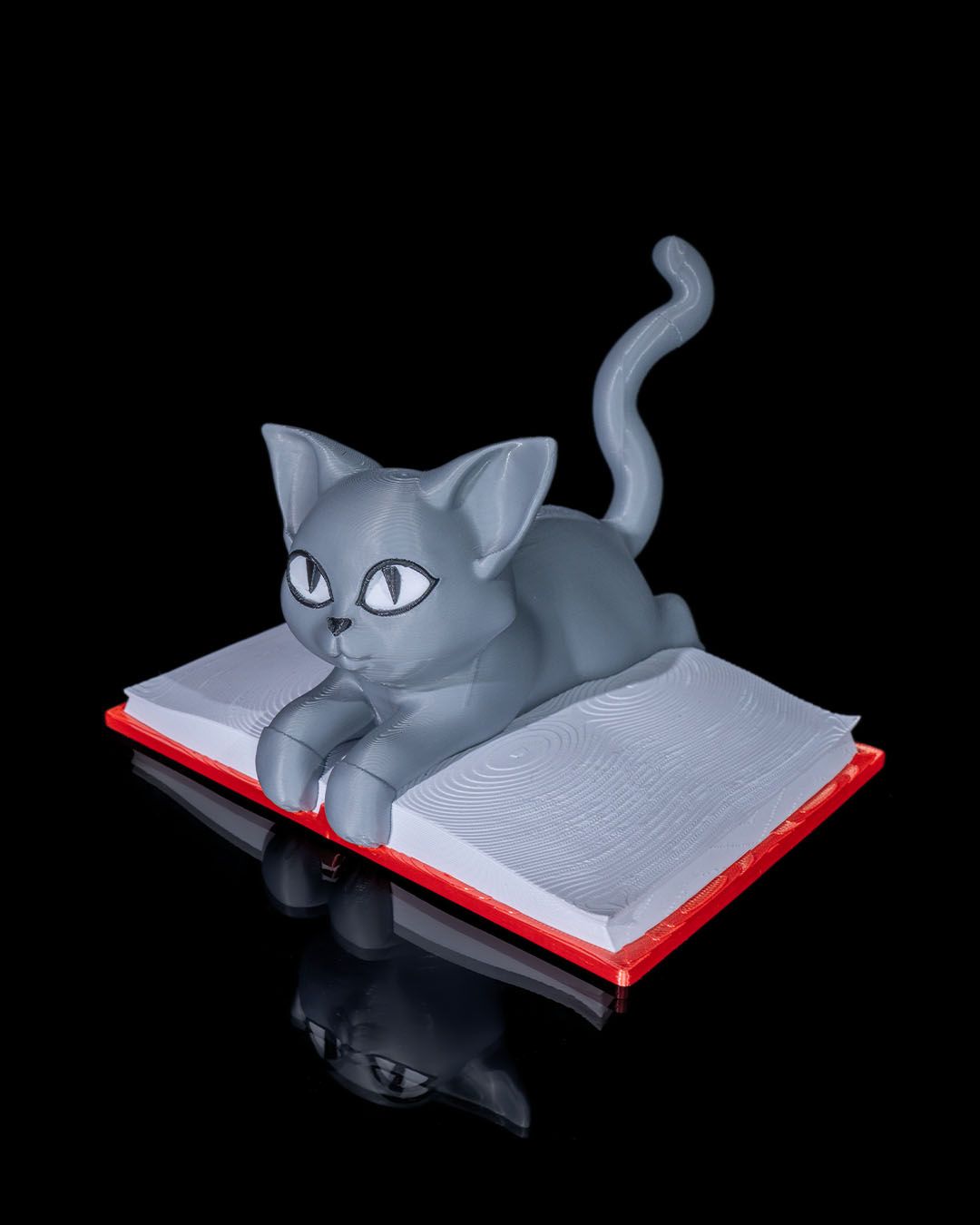Katzenförmiges Buch, dekoratives Objekt, 18 cm